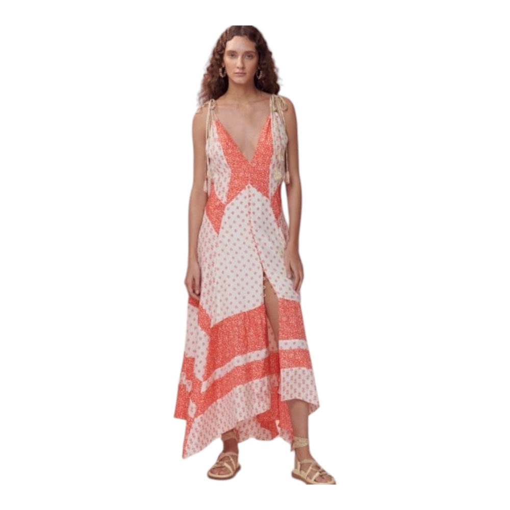 Rebecca Taylor Bohemian Patchwork Maxi Dress, size 12